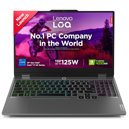 Lenovo LOQ 2024 13th Gen Intel Core i7-13650HX 15.6" (39.6cm) 144Hz 300Nits FHD Gaming Laptop (24GB/512GB SSD/Win 11/NVIDIA RTX 4050 6GB/1Yr ADP Free/MSO 21/3 Month Game Pass/Grey/2.4Kg)